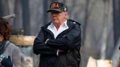 Donald Trump na návštěvě požáry zdevastované Kalifornie