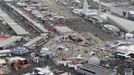 An aerial view of the 50th Paris Air Show, at Le Bourget airport near Paris, June 18, 2013. The air show runs from June 17 to 23. REUTERS/Pascal Rossignol (FRANCE - Tags: BUSINESS TRANSPORT MILITARY)