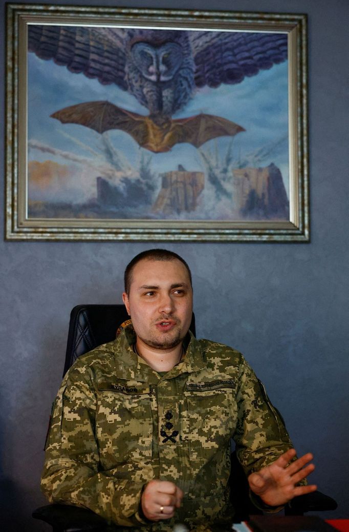 Šéf ukrajinské vojenské rozvědky Kyrylo Budanov ve své pracovně.