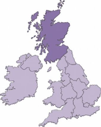 Skotsko mapa