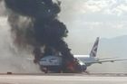 Na ranveji v Las Vegas začalo hořet letadlo British Airways, dvacet zraněných