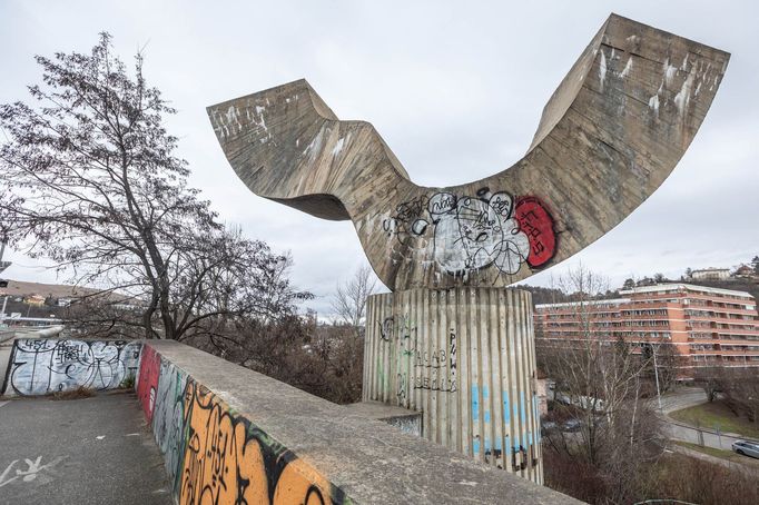 Barrandovský most - připravovaná oprava, prohlídka s primátorem Hřibem. Praha, 8. 2. 2022.