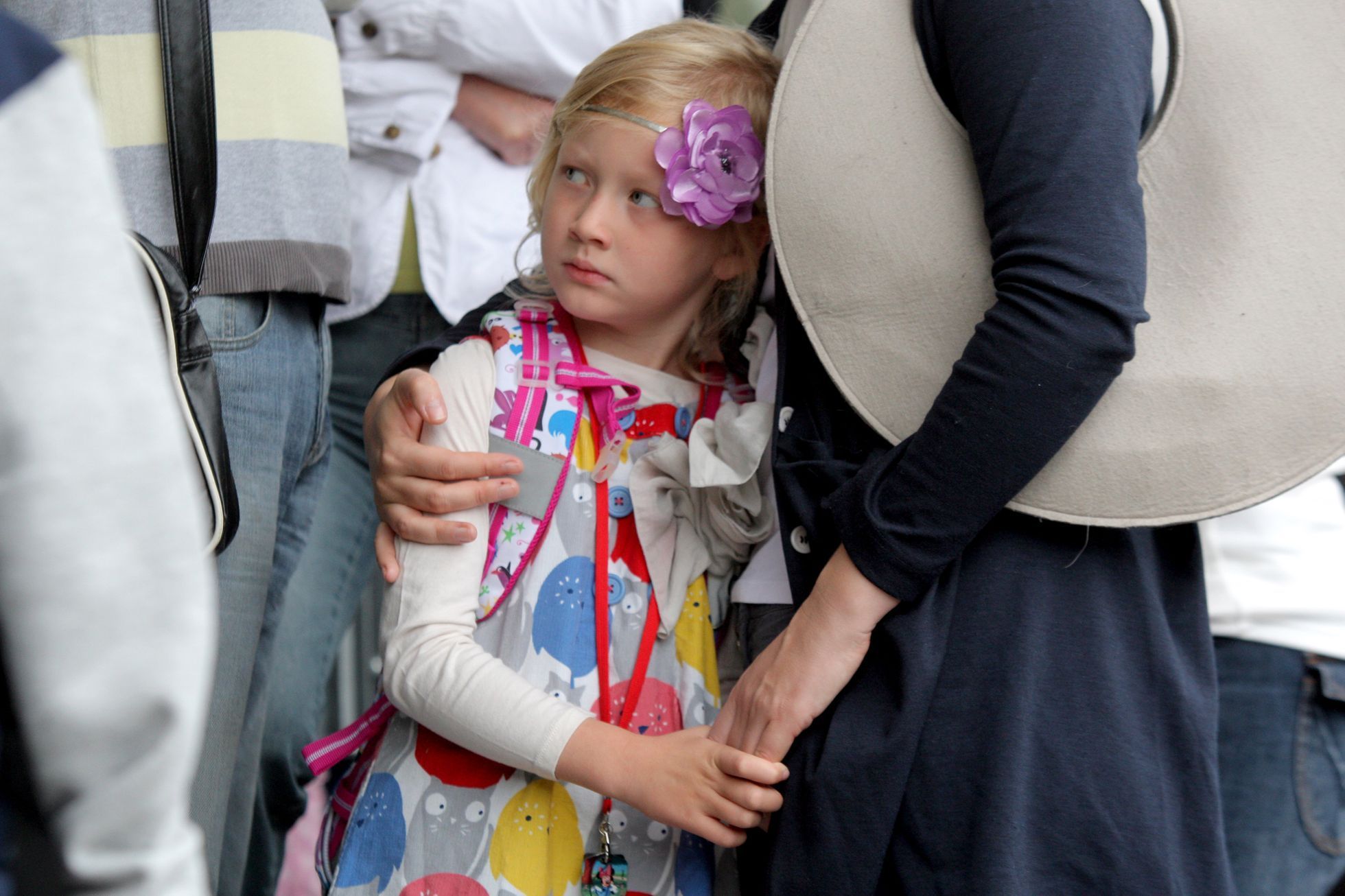 Děti jdou poprvé do školy v Milovicích