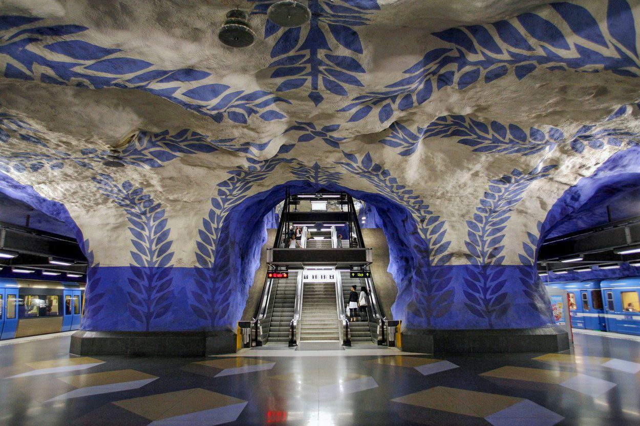 Stanice T-Centralen, Stockholm, Švédsko, Metro, stanice, doprava, zahraničí, Magazín