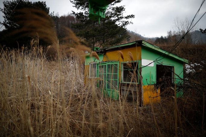 An operation room for ski lifts is seen at the abandoned Alps Ski Resort. Reuters