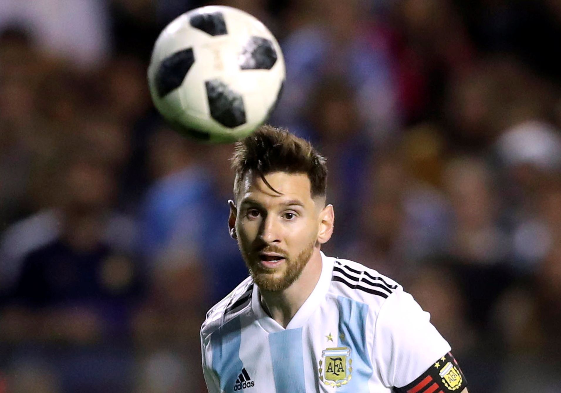 fotbal, MS 2018, Lionel Messi při tréninku Argentiny