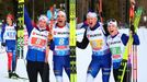 Jessica Jislová, Michal Krčmář, Vítězslav Hornig a Tereza Voborníková se stříbrem ze závodu smíšených štafet na MS 2025 v Lenzerheide