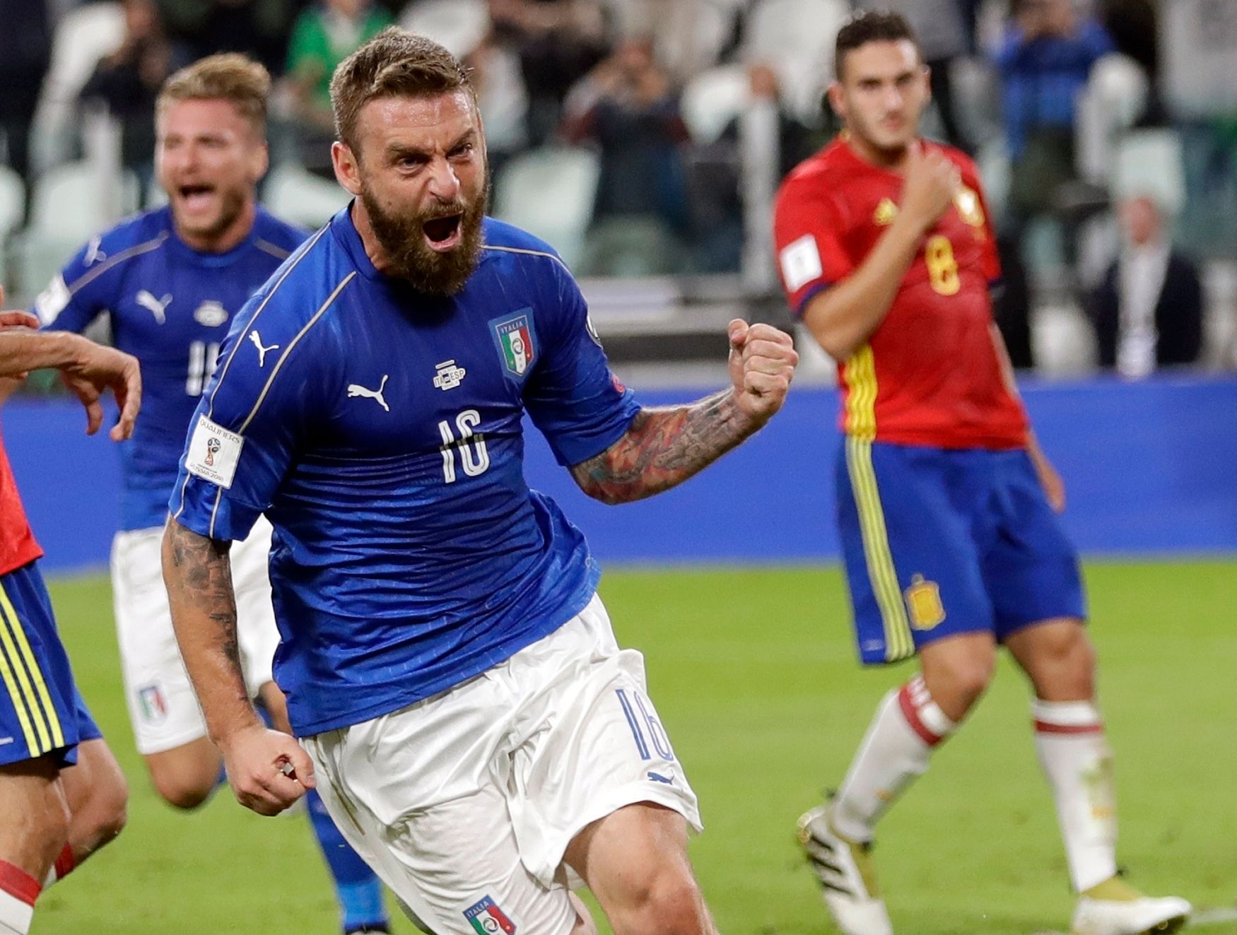 Soccer WCup 2018 Itálie - Španělsko, kvalifikace, Daniele De Rossi