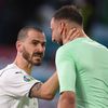 Belgie - Itálie, čtvrtfinále Euro 2020, Leonardo Bonucci a Gianluigi Donnarumma