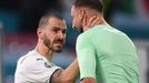 Belgie - Itálie, čtvrtfinále Euro 2020, Leonardo Bonucci a Gianluigi Donnarumma