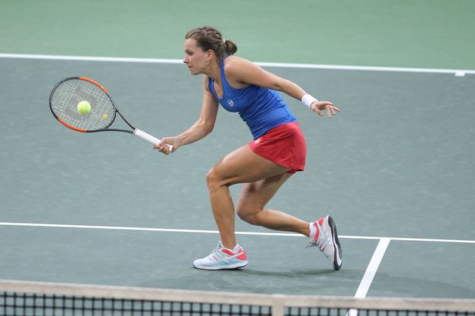 Barbora Strýcová ve finále Fed Cupu 2018 Česko - USA