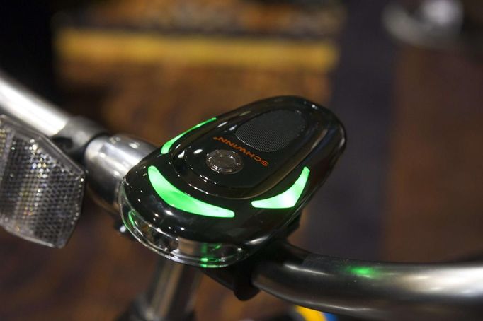 A Schwinn CycleNav is displayed on a bicycle during &quot;CES Unveiled,&quot; a media preview event to the annual Consumer Electronics Show (CES), in Las Vegas, Nevada, J