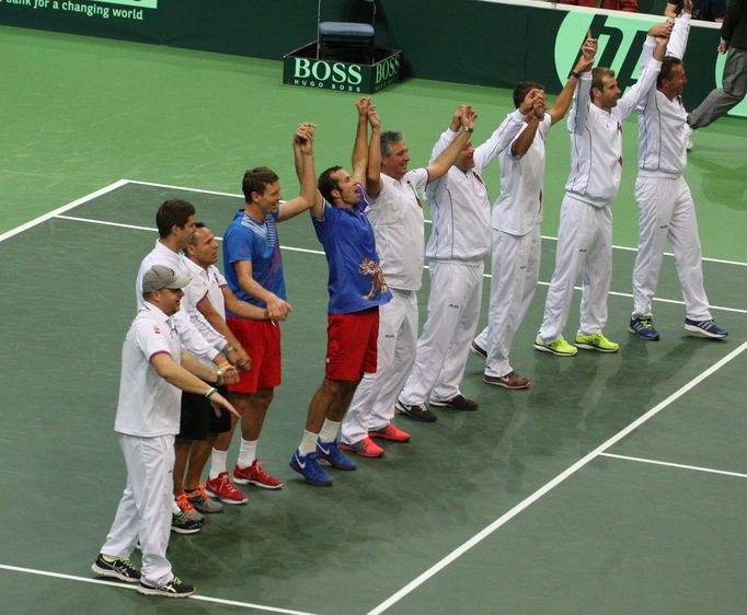 Tenis, DC, Česko - Argentina: čtyřhra - česká radost