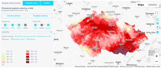 Predikce dopadů klimatické změny na Česko.