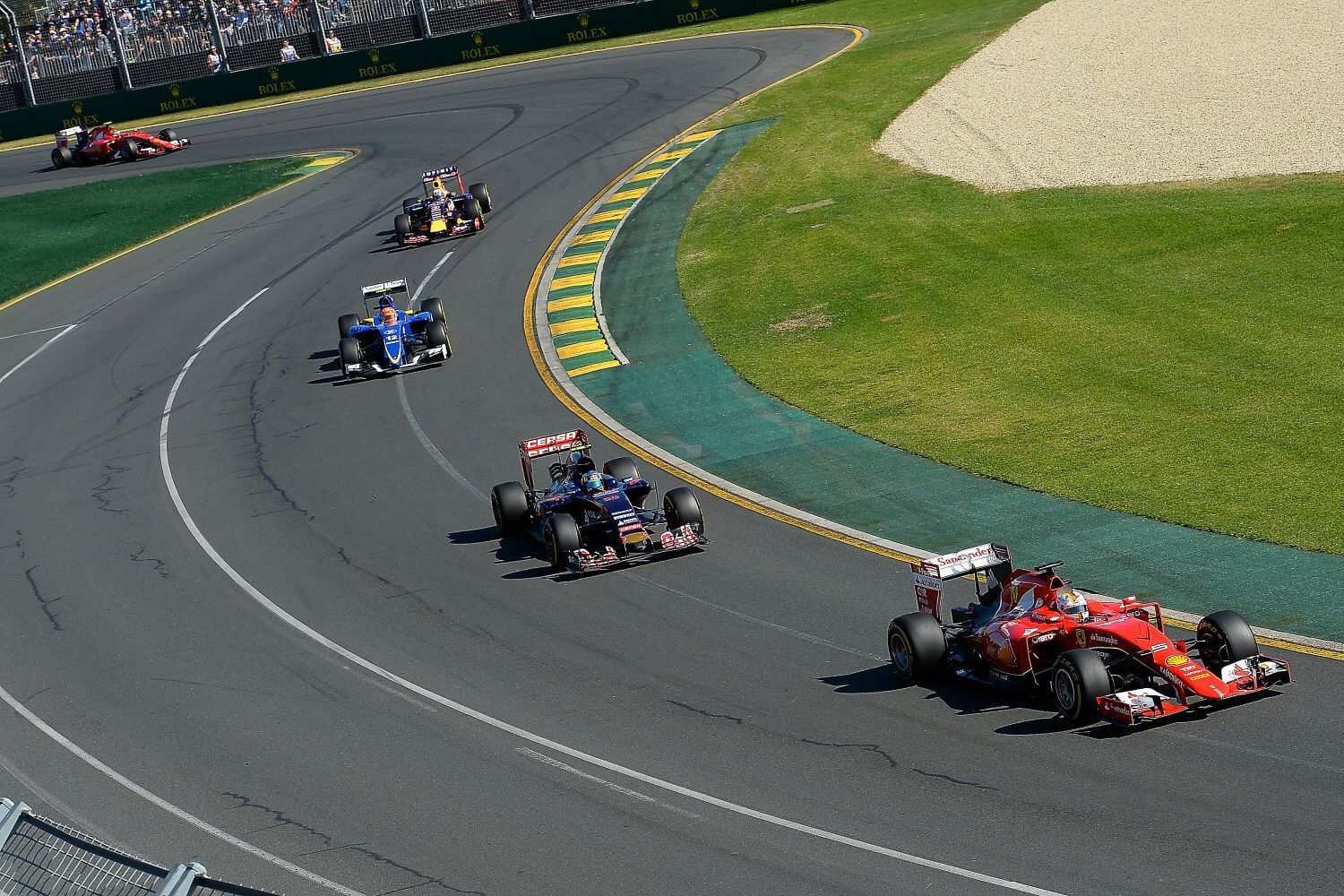 F1, VC Austrálie 2015: Sebastian Vettel, Ferrari a Daniel Ricciardo, Red Bull