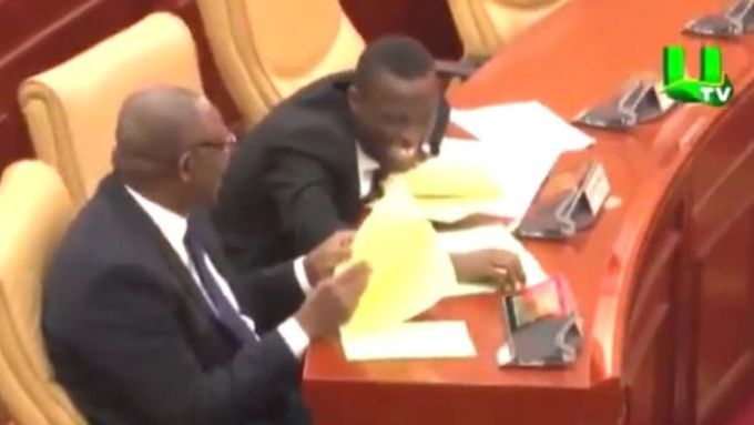 Čtvrteční zasedání ghanského parlamentu.