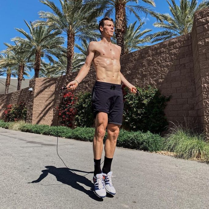 Tomáš Berdych při tréninku v Indian Wells 2019