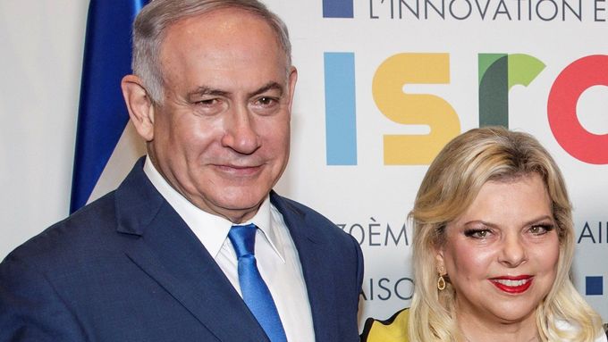 Benjamin Netanjahu a jeho žena Sara Netanjahuová.