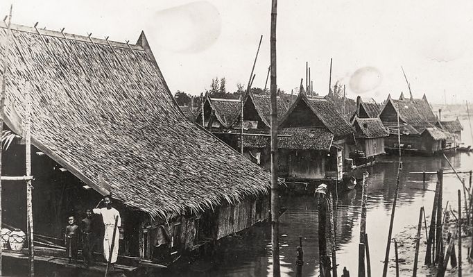 Thajsko. Fotografie z 20. Let 20. století, kterou pořídil přerovský rodák a cestovatel Bohumil Pospíšil.