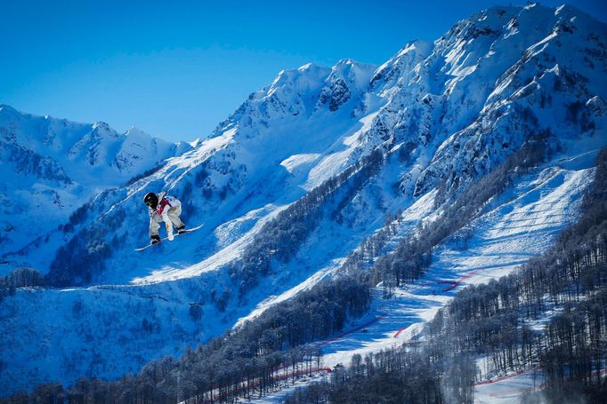 Snowboardisté trénují na olympiádě v Soči slopestyle (Kotsenburg)