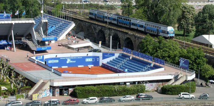 Stadion Štvanice při turnaji Prague Open 2012