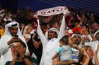 MS v atletice 2019: Katarští fanoušci oslavují vítězství výškaře Baršima