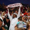 MS v atletice 2019: Katarští fanoušci oslavují vítězství výškaře Baršima