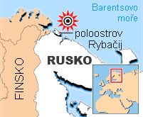 Mapa - poloostrov Rybačij