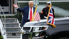 U.S. President Trump makes second state visit to Britain