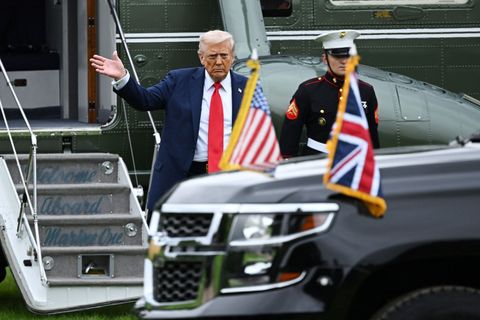 U.S. President Trump makes second state visit to Britain