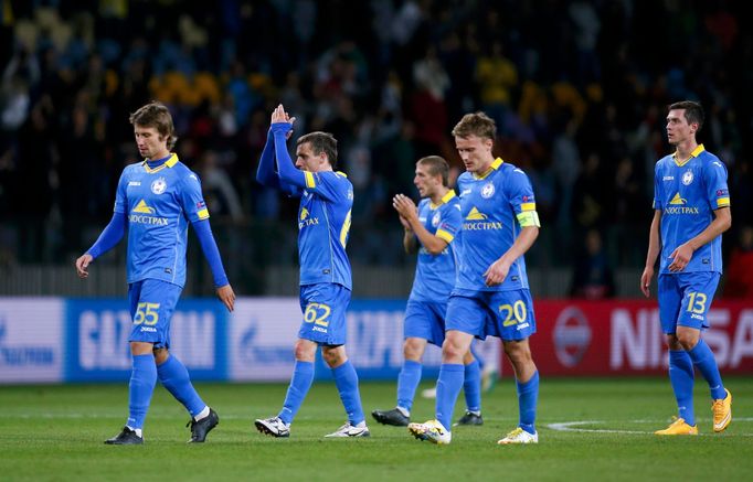 Fotbalisté BATE Borisov slaví vítězství v prvním zápase 4. předkola LM proti Partizanu