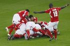 Lutych slaví gól do sítě Arsenalu