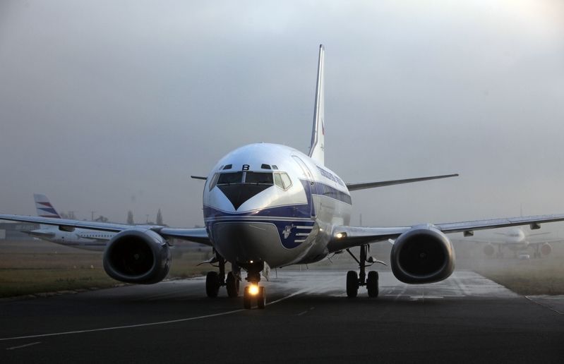 Boeing v retro kabátě