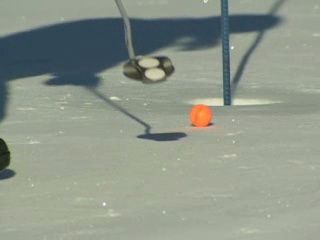 Švýcaři si zamilovali golf na ledu