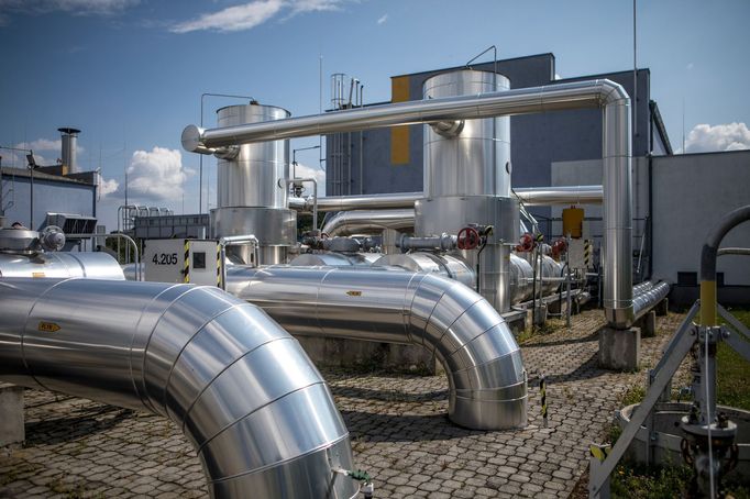 Zásobník zemního plynu společnosti RWE Gas Storage v Hájích u Příbrami