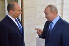 Izraelský premiér Naftali Bennett a ruský prezident Vladimir Putin.