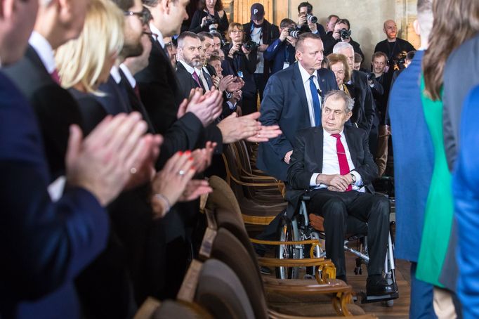 Miloš Zeman během inaugurace Petra Pavla prezidentem ČR. Praha, 9. 3. 2023