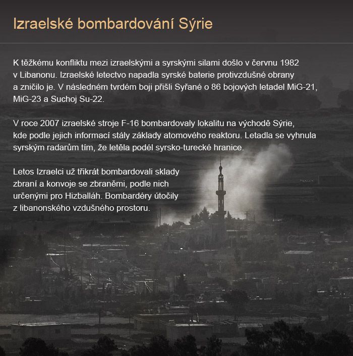 Srovnání Izrael - Sýrie - Izraelské bombardování Sýrie