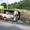 Požár autobusu v Brně