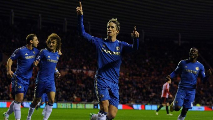 Radost Fernanda Torrese. Chelsea díky jeho brankám vyhrála na Sunderlandu.