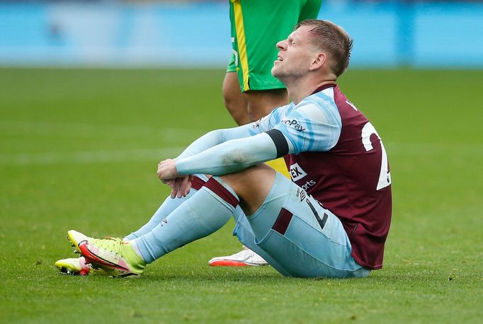 Zraněný Matěj Vydra (Burnley).