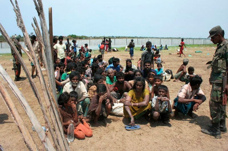 Srí Lanka - útěk civilistů z oblasti bojů