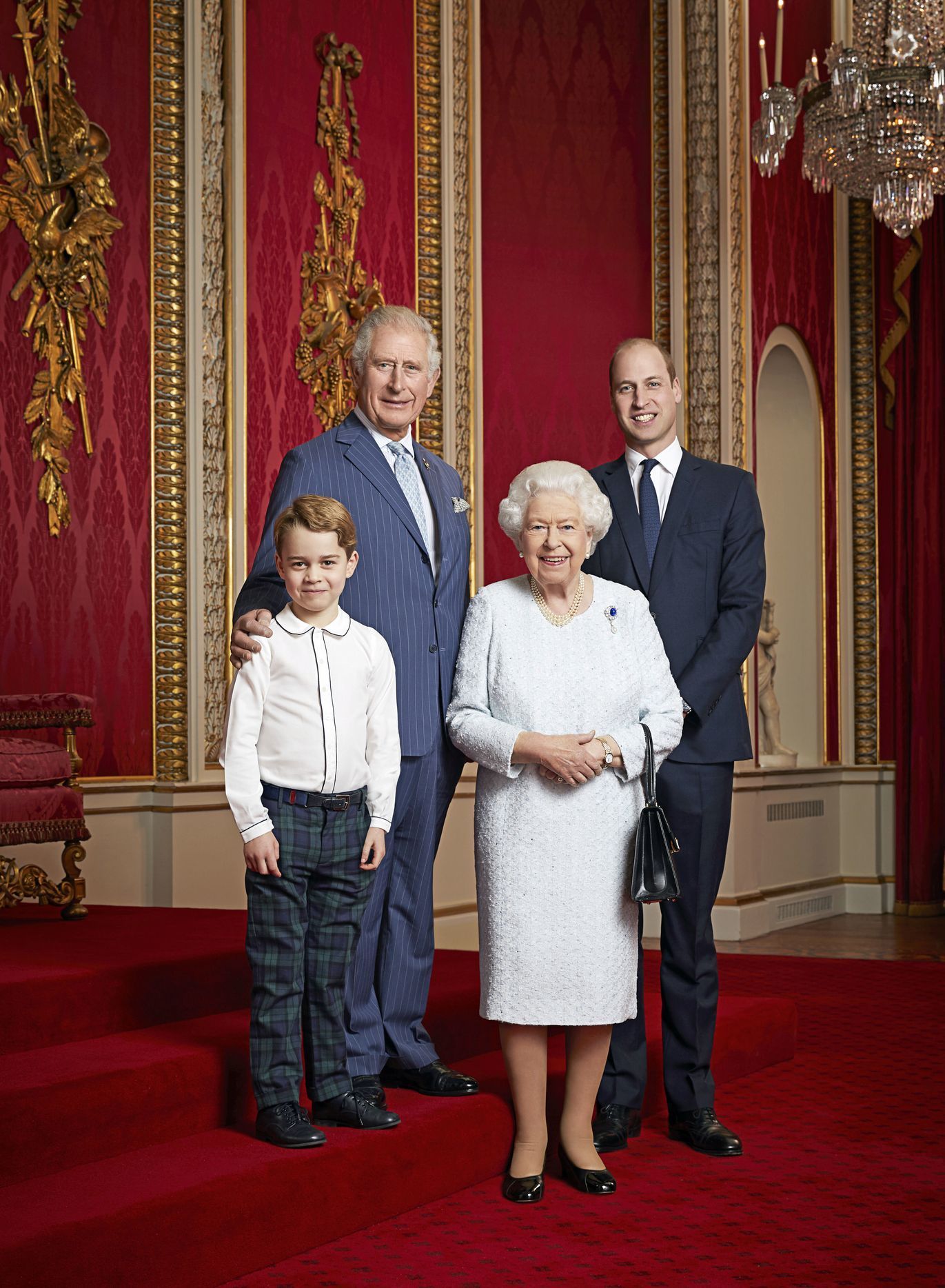 Nový portrét královny Alžběty II. a tří následníků trůnu