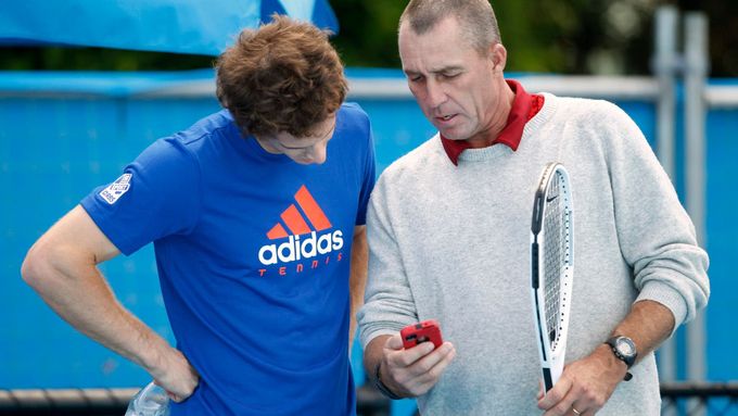 Ivan Lendl při tréninku s Andym Murrayem