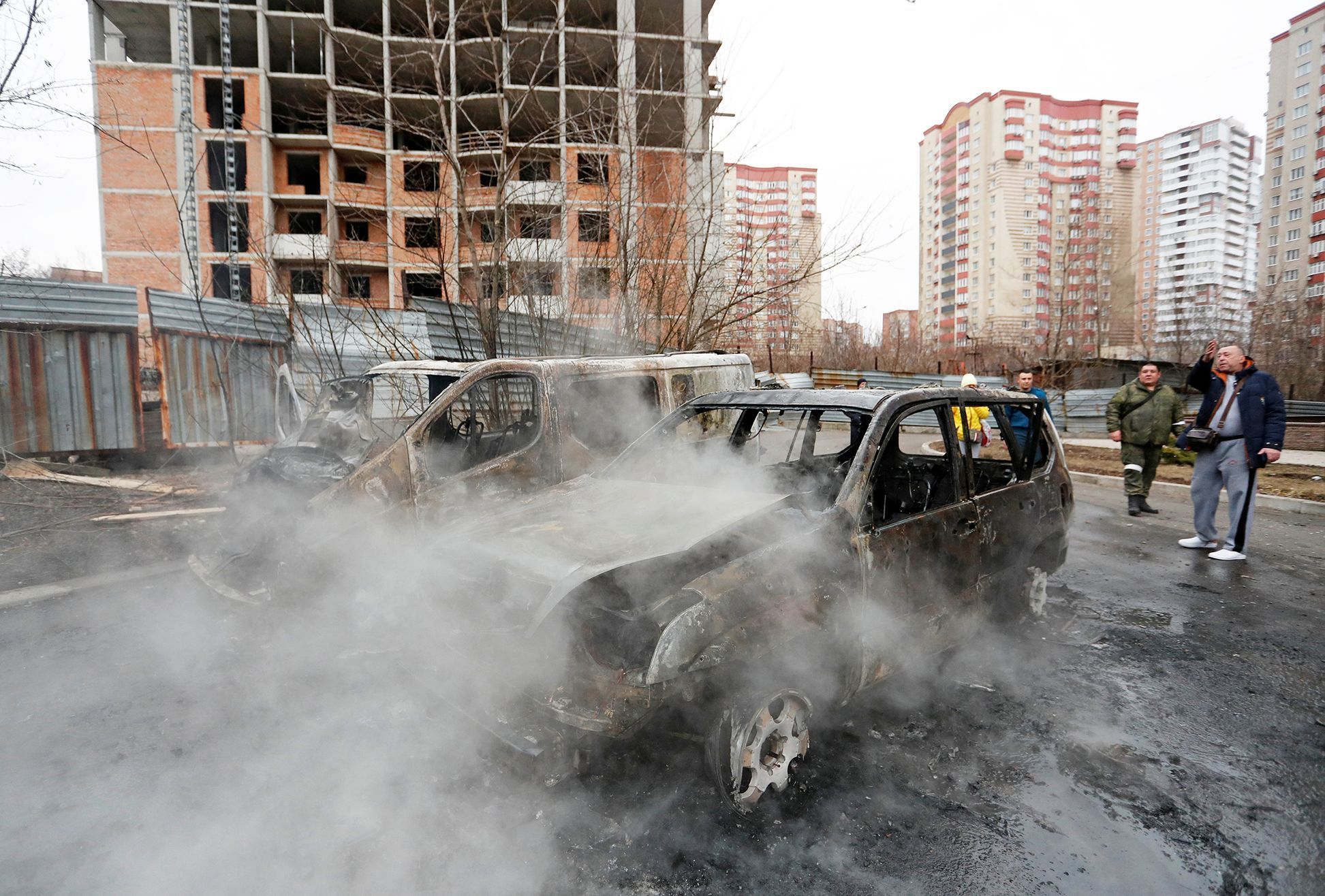 Foto / Ukrajina /  Rusko / Útok / Invaze / Výbuch / Bombardování  / 28. 2. 2022