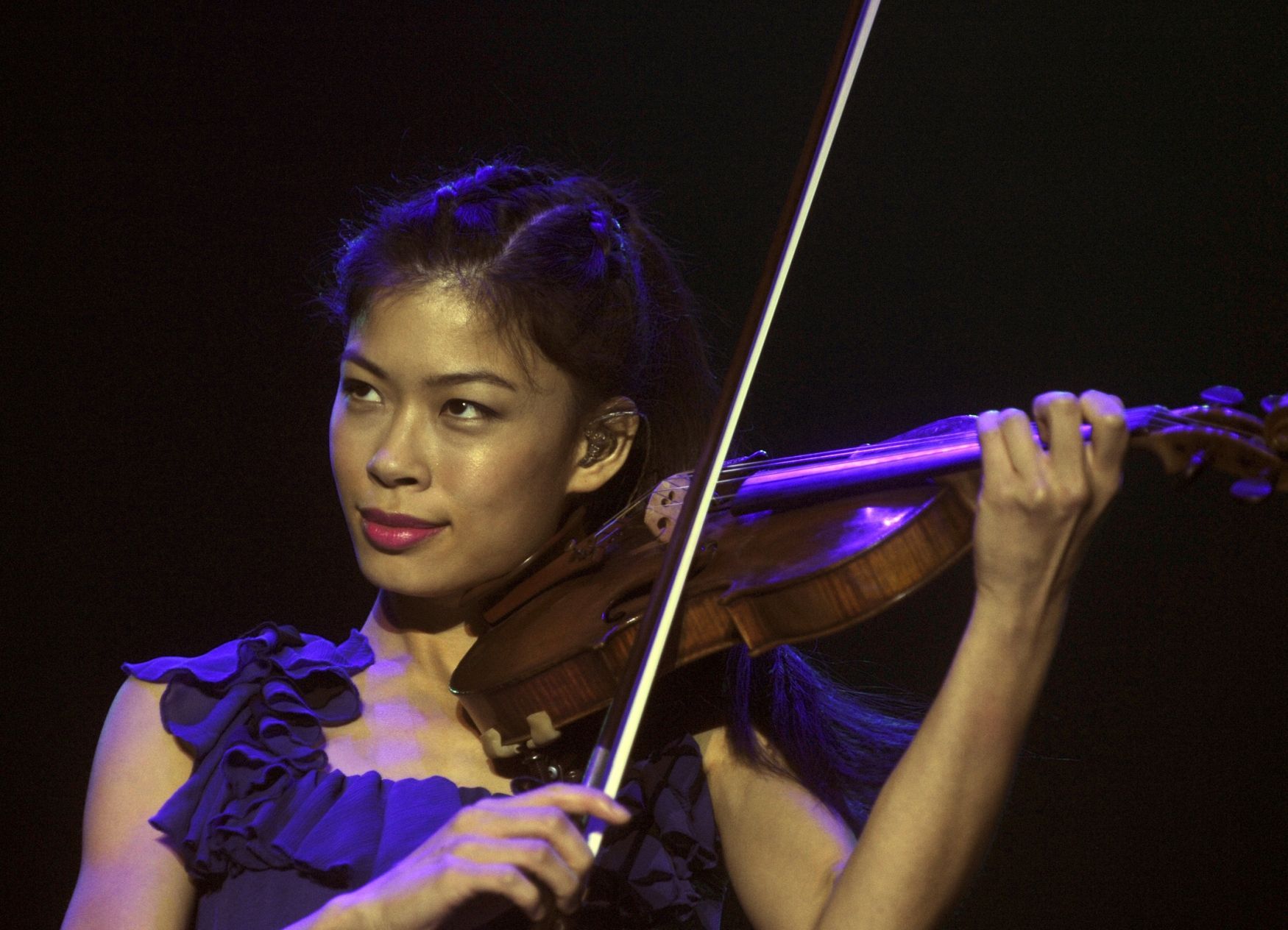 Houslistka Vanessa Mae na koncertě v Praze (2008)