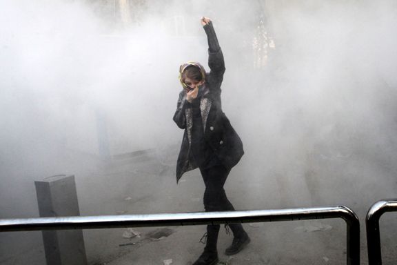 Protesty v íránském hlavním městě Teheránu.
