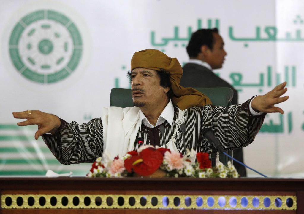 Libye - projev Muammara Kaddáfího 2. března 2011