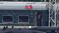 Obrněný vlak severokorejského lídra, Peking, 2. září 2025.