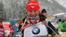 Veronika Vítková si ve sprintu doběhla pro stříbro (Hochfilzen 2013)